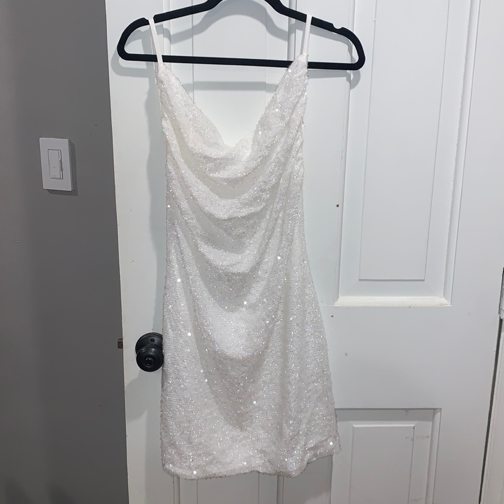 Open back sequin dress